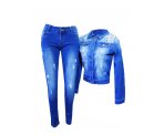 Стильный джинсовый костюм  для девочек, арт. I33608-8/I33608.
