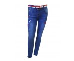 Интересные  джинсы для девочек, ремень в комплекте, арт. 320-В.