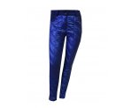 Комбинированные утепленные синие брюки для девочек, арт. D701622.