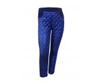 Комбинированные утепленные синие брюки для девочек, арт. D701632-2.
