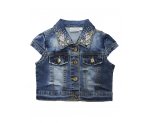 Стильная джинсовая куртка для девочек, арт. 580387-1.