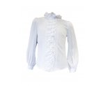 Белая блузка с молнией сзади, арт. K701376.