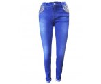 Стильные джинсы с серебрянными пайетками на карманах, арт. I34480.