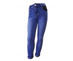 Стильные джинсы с черными пайетками, для девочек, арт. I34481.