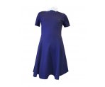 Синее школьное платье с коротким руавом, арт. К701421.