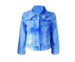 Голубая джинсовая куртка для девочек, арт. I33664-8.